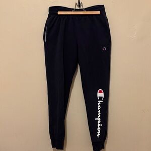 Champion Black Sweatpants with Logo